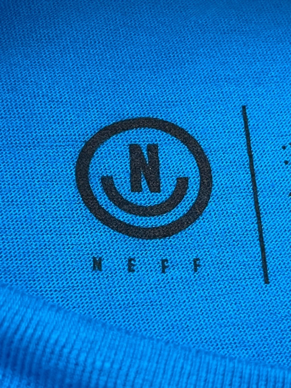 Neff Men's Graphic Logo Short Sleeve Tee in Bright Blue with Black Box T-shirt - Picture 11 of 16